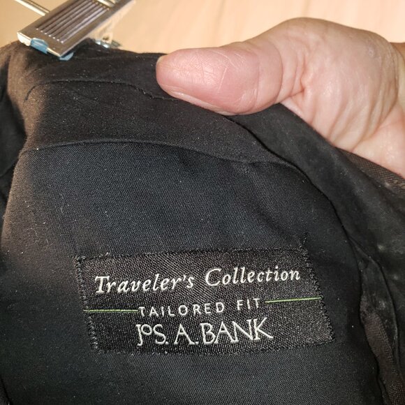 Jos. A. Bank Travelers' Collection Tailored Fit Charcoal Dress Pants - 36W/28" - Picture 4 of 5